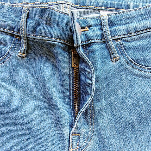 H&M Jeans Womens Size W28 Blue Skinny Ankle Regular Waist Zip Stretch - Picture 5 of 8